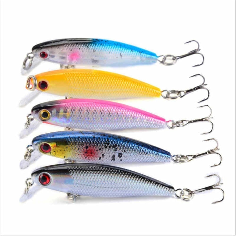 6.5cm 4.5g fishing lure, quality minnow lure, 3d eyes, plastic hard bait