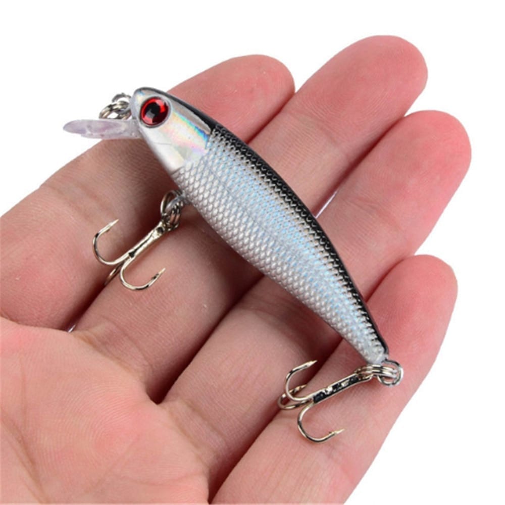 6.5cm 4.5g fishing lure, quality minnow lure, 3d eyes, plastic hard bait