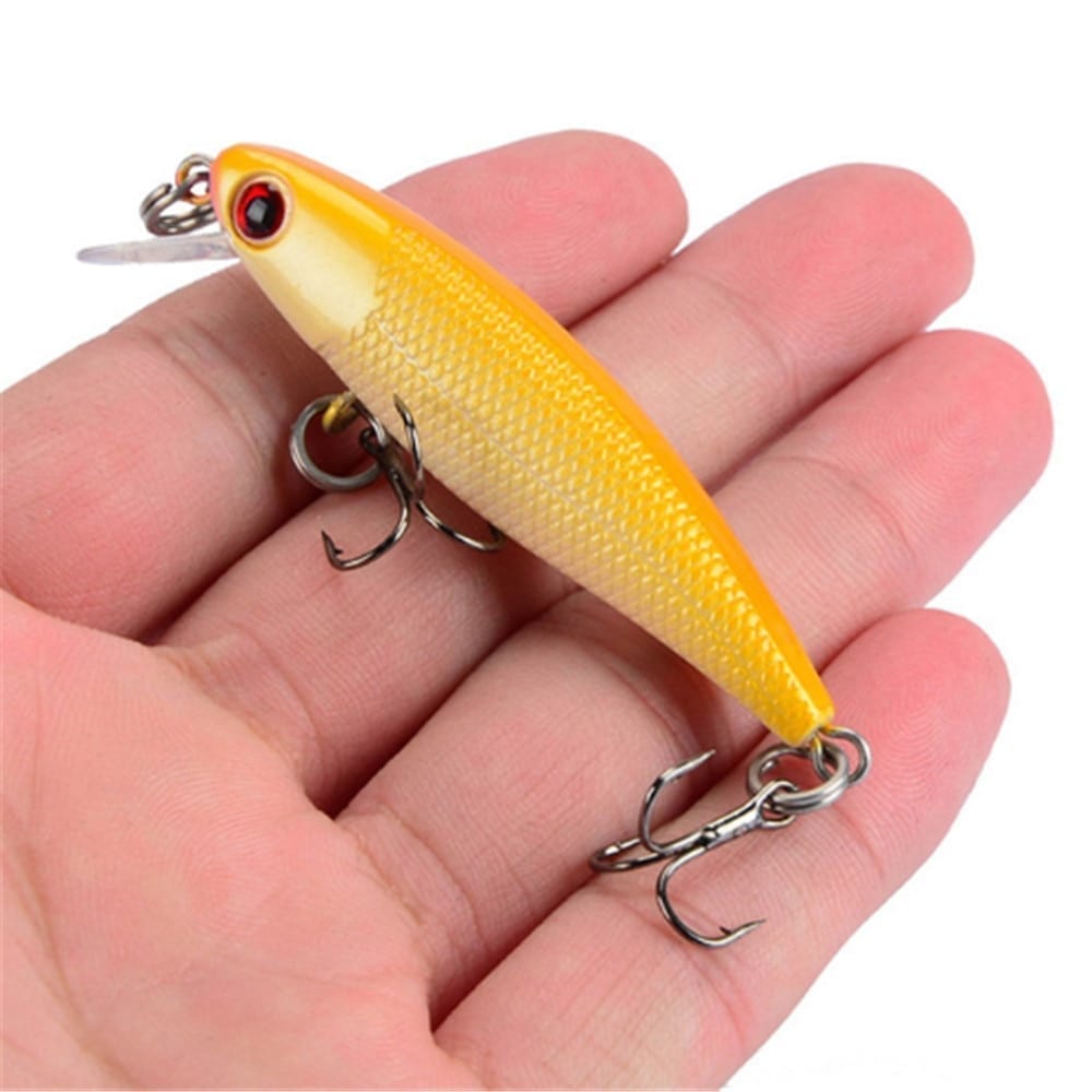 6.5cm 4.5g fishing lure, quality minnow lure, 3d eyes, plastic hard bait