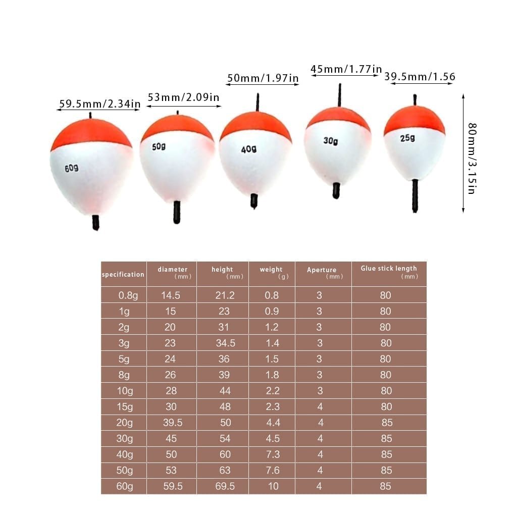 14pcs/set fishing bobber kit