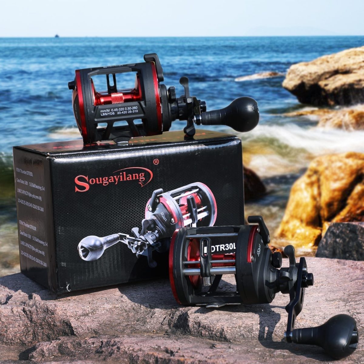 Drum fishing reel left/right hand hand, 3+1bb, casting sea large line capacity