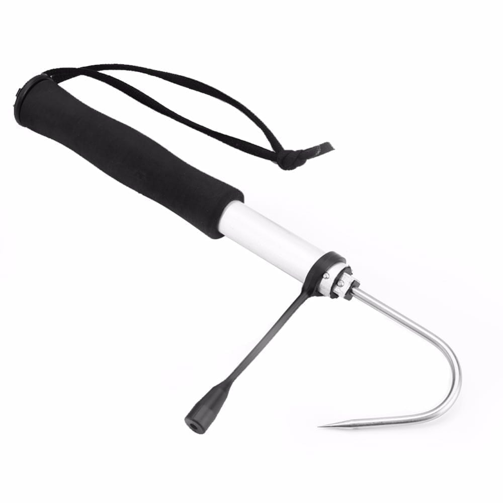 60cm professional telescopic fishing gaff stainless steel, gripper with soft handle