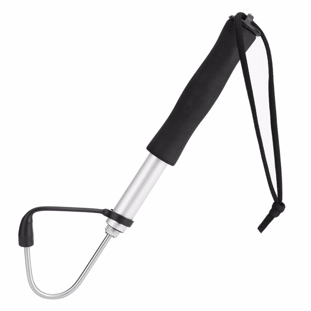 60cm professional telescopic fishing gaff stainless steel, gripper with soft handle