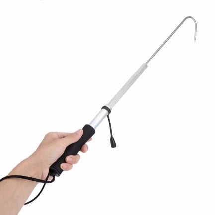 60cm professional telescopic fishing gaff stainless steel, gripper with soft handle