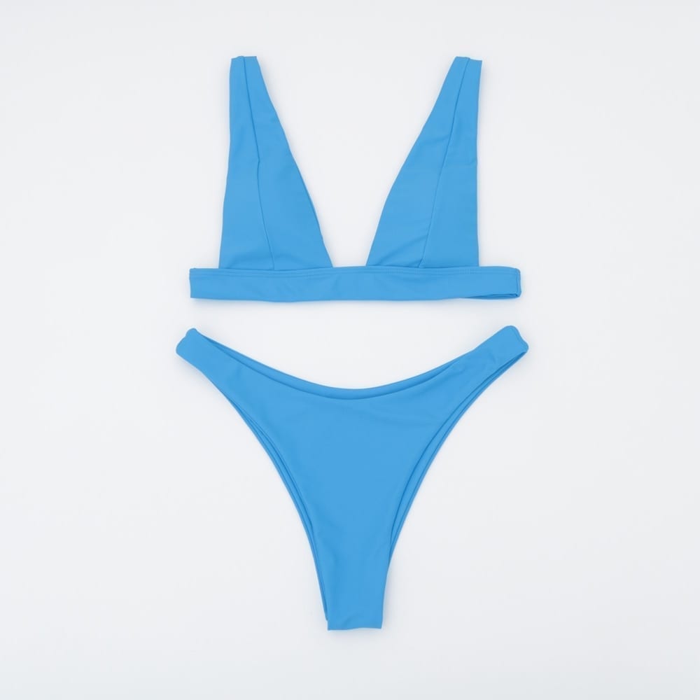 New sexy bikini, solid women swimwear push up bikini set brazilian bathing beach