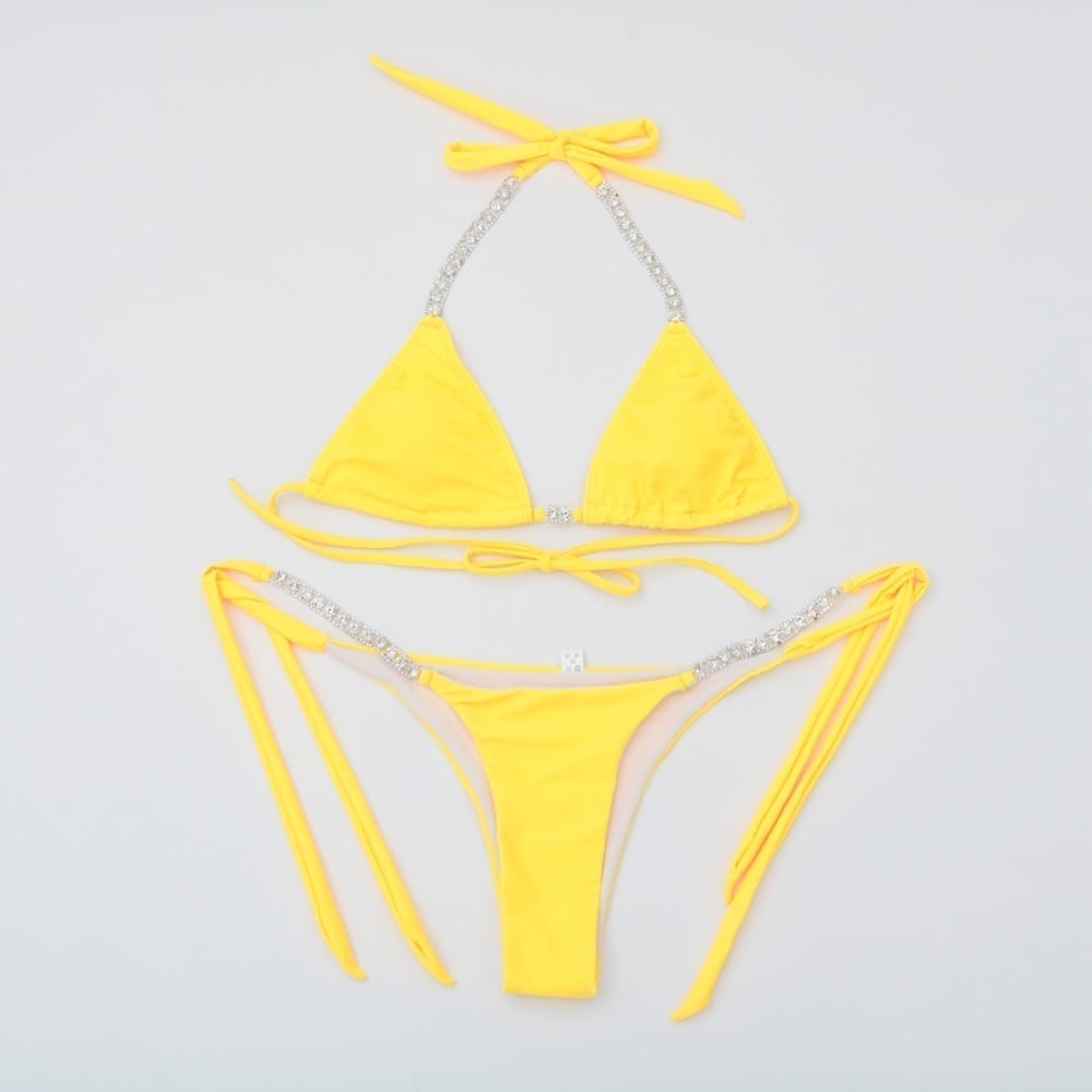 Crystal diamond bikini set , sexy swimming suit for women