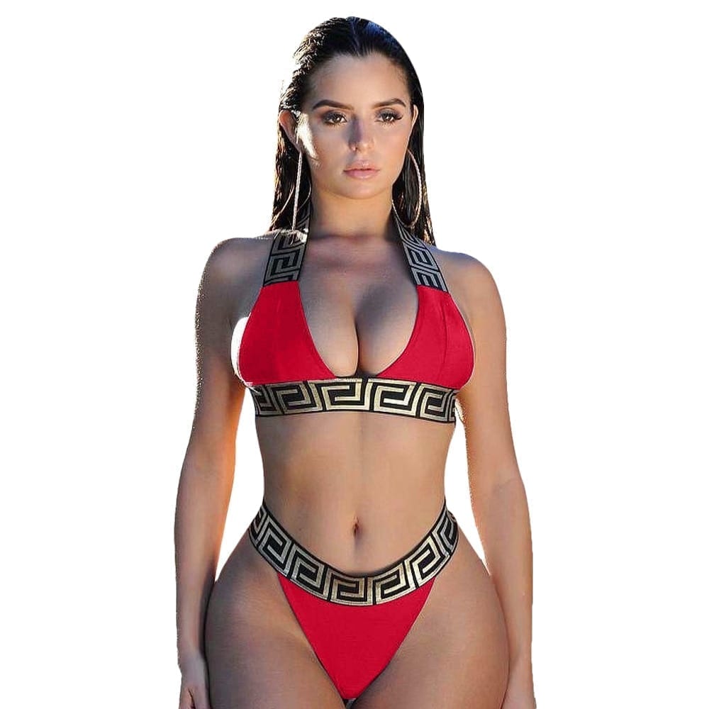 Bandage swimsuit sexy bikini set, bikinis swimwear female separate