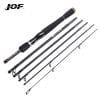 Jof fishing rod lengthened handle, 6 sections, carbon fiber, travel rod, 2.1m-2.7m