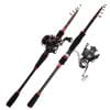 Hfbirds lure telescopic fishing rod, spinning ultralight carbon carp fishing rod, casting portable tackle fishing rod and reel