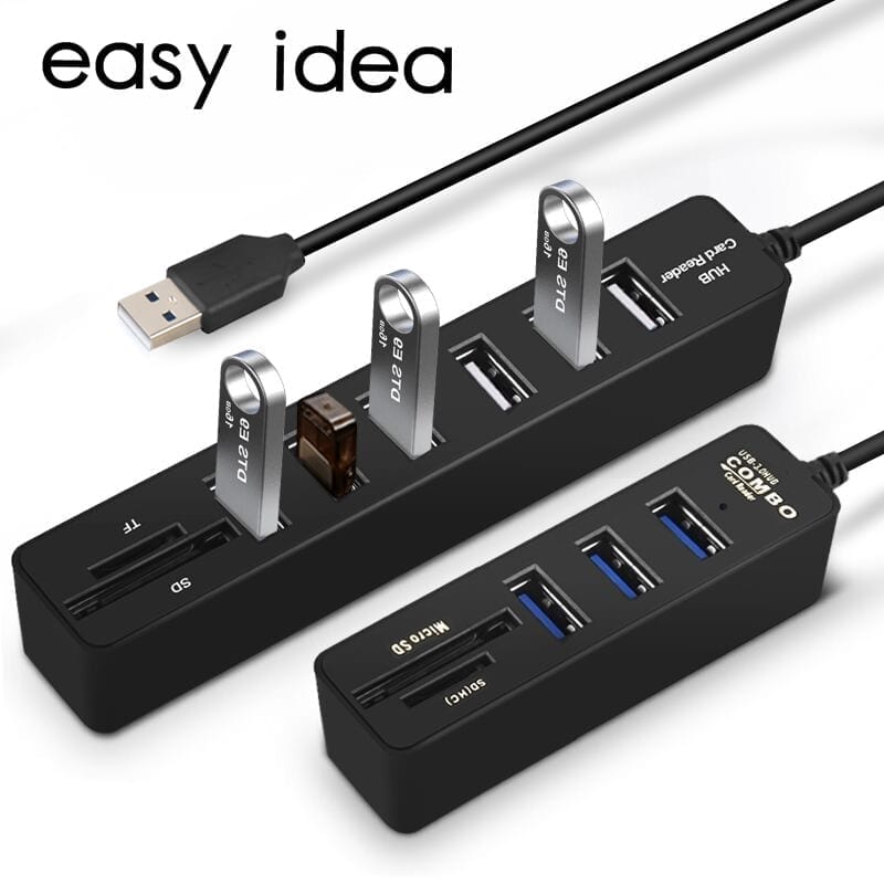 Multi usb 3.0 hub, usb splitter, high speed 3, 6 ports 2.0