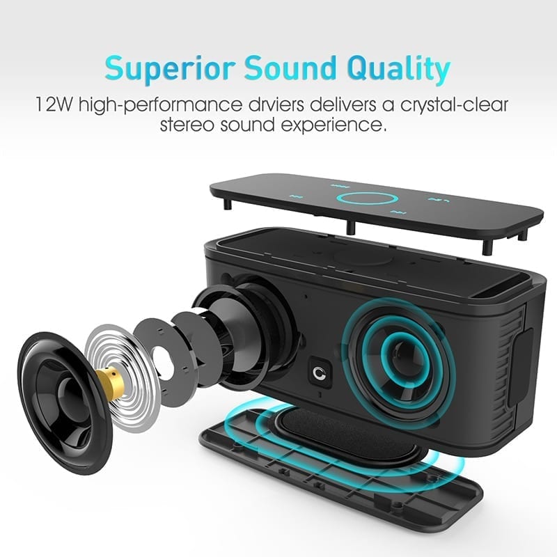 Doss soundbox, touch control, bluetooth speaker, portable wireless loud speakers stereo bass
