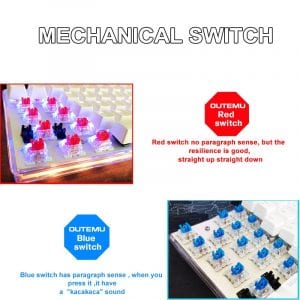 Original Motospeed K87S, Gaming Mechanical Keyboard with RGB Backlight Red/Blue Switch