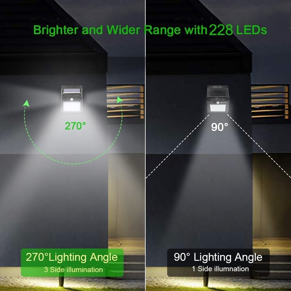 Led solar lights, outdoor lamp with motion sensor