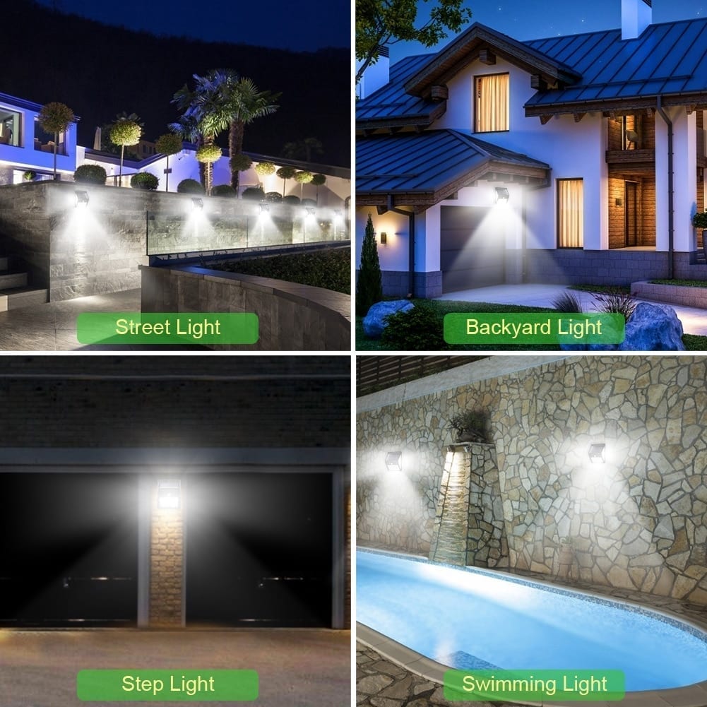 Led solar lights, outdoor lamp with motion sensor