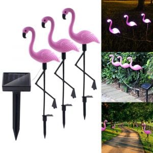 Flamingo Lawn Solar Lamp, Waterproof