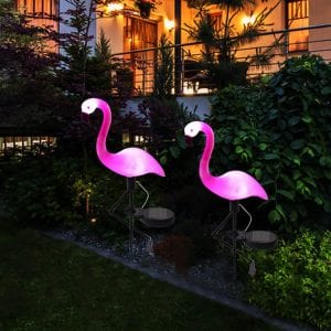 Flamingo Lawn Solar Lamp, Waterproof