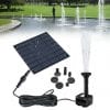 Solar panel powered, water fountain pool, sprayer with water pump & 3 spray heads