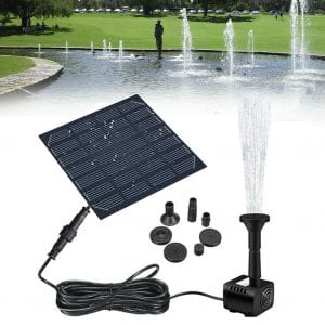 Solar Panel Powered, Water Fountain Pool, Sprayer with Water Pump & 3 Spray Heads