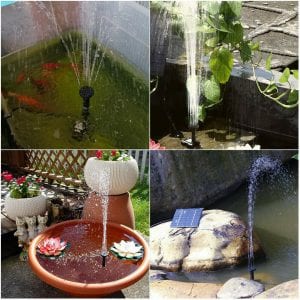 Solar Panel Powered, Water Fountain Pool, Sprayer with Water Pump & 3 Spray Heads
