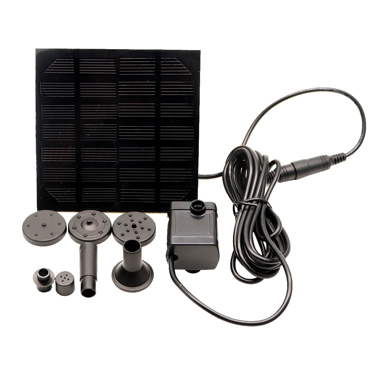 Solar panel powered, water fountain pool, sprayer with water pump & 3 spray heads