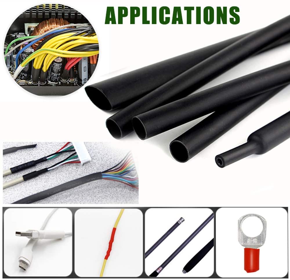 164pcs set polyolefin shrinking assorted heat shrink tube wire
