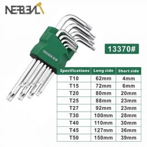 9PCS L Type Double End Allen Hex