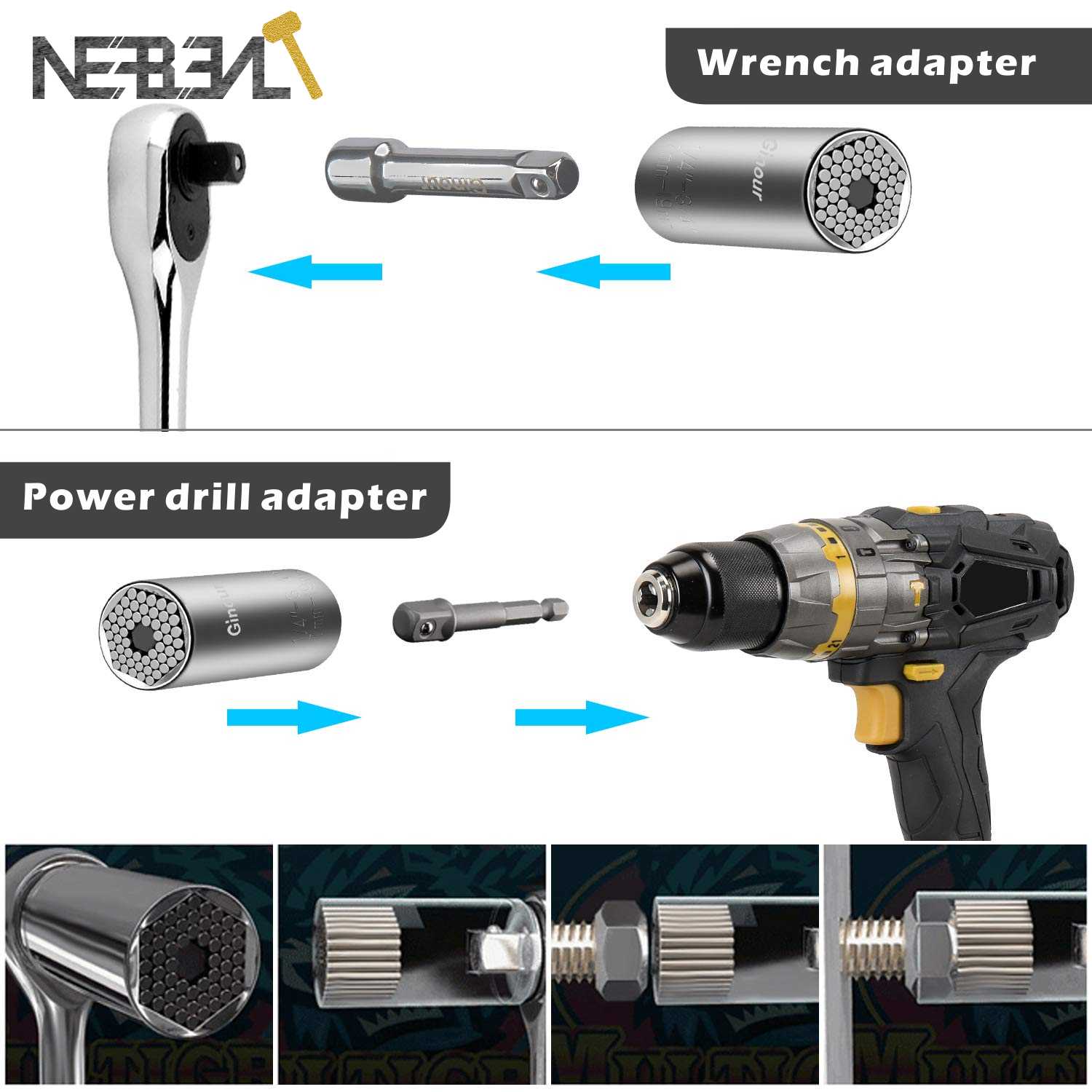 Universal torque wrench head set socket sleeve