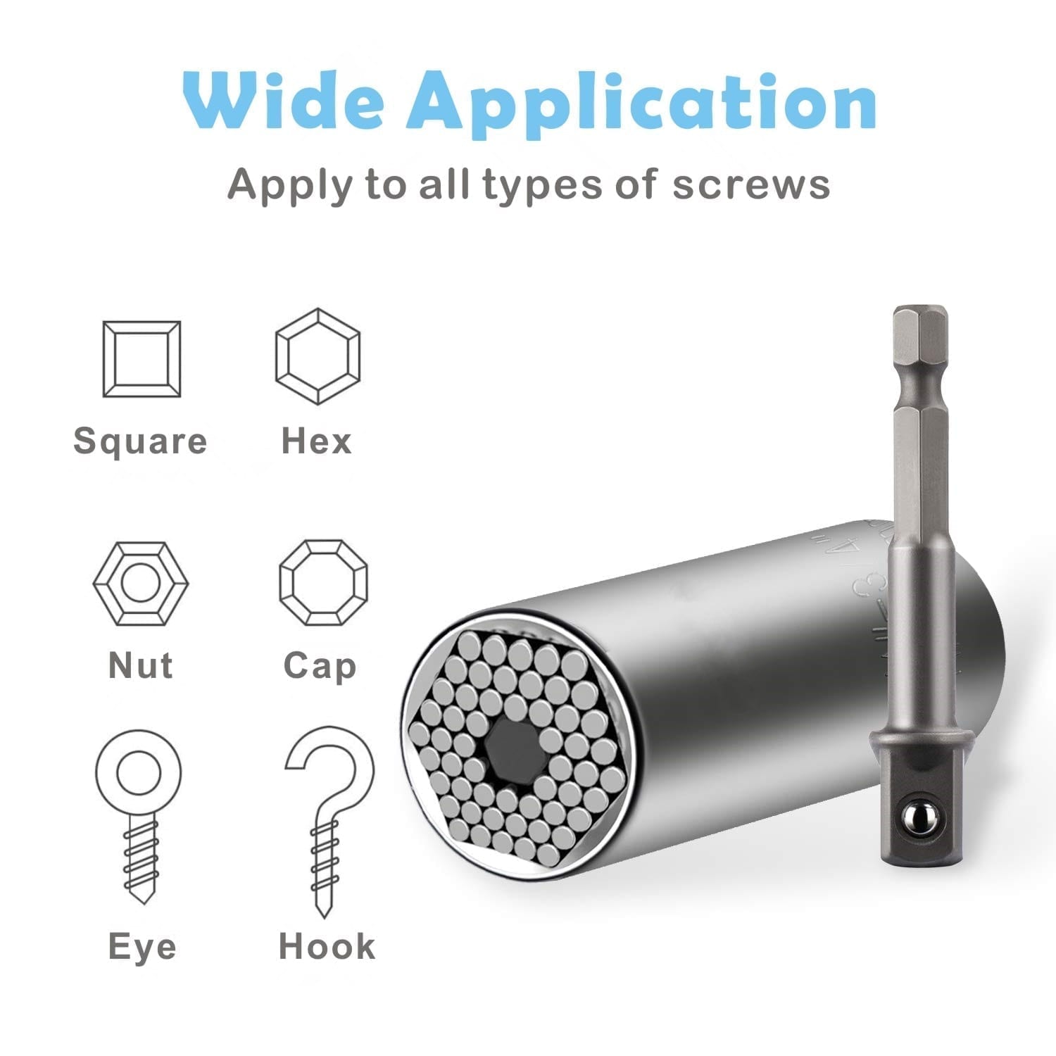 Universal torque wrench head set socket sleeve