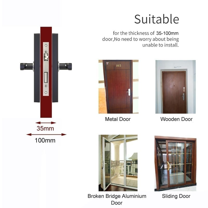 Raykube wifi electronic door lock with tuya app remotely / biometric fingerprint / smart card / password / key
