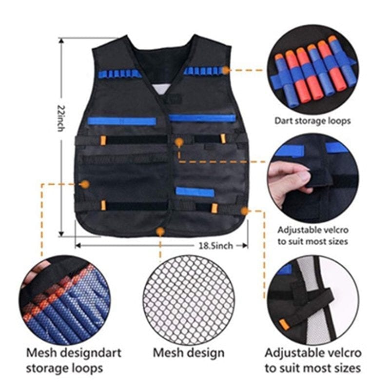 Toy suit for nerf gun tactical equipment
