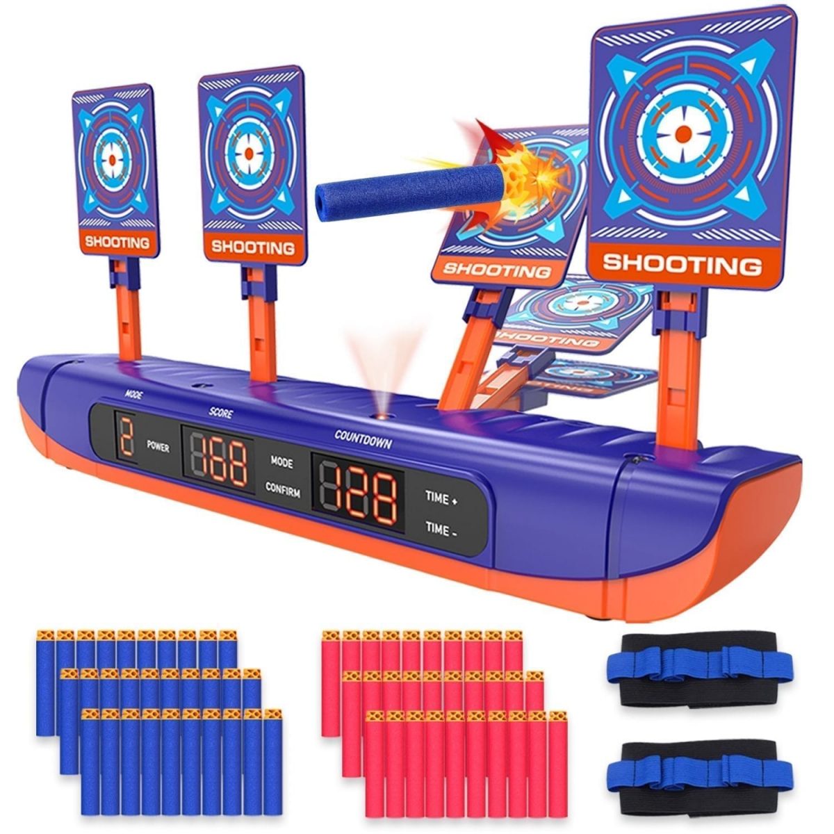 For nerf guns bullets, auto reset electric shooting target, sound light