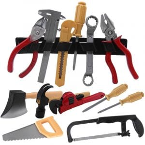 Kids Toys Simulation Repair Drill Tools Set For Boy, Safe Plastic Children Maintenance Tools Screwdriver Hammer Tongs