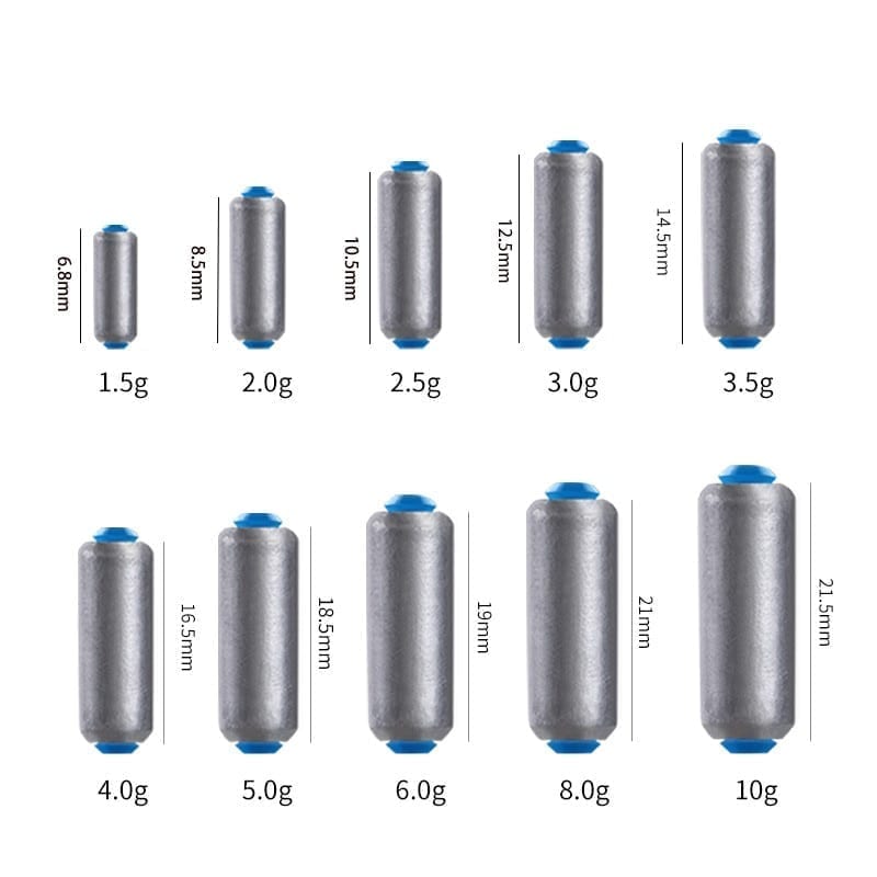 Hot 15pcs fishing lead sinker set, quick replace 1.5-6g