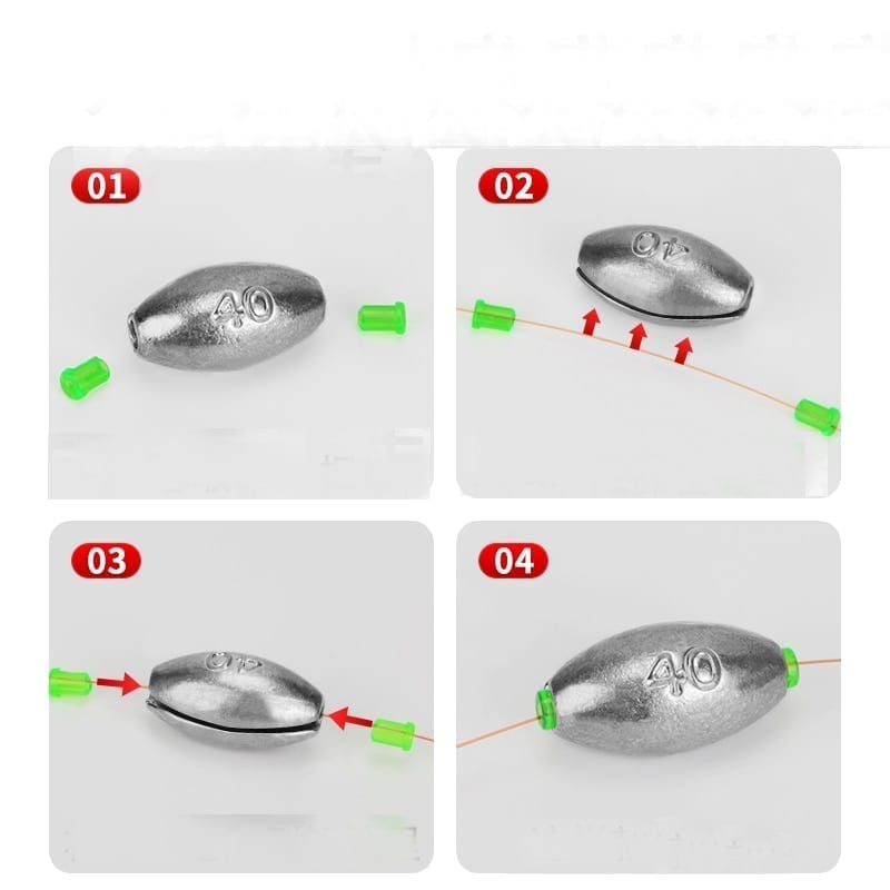 10pcs 3g-15g lead sinker, quick change, opening mouth