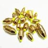 8pcs/lot copper lead sinker, weights 10g,7g,5g,3.5g,1.8g, sharped bullet