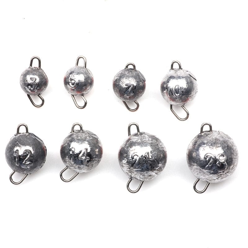 Rompin 5pcs fishing lead sinker weight, 3g-28g hook connector quick release