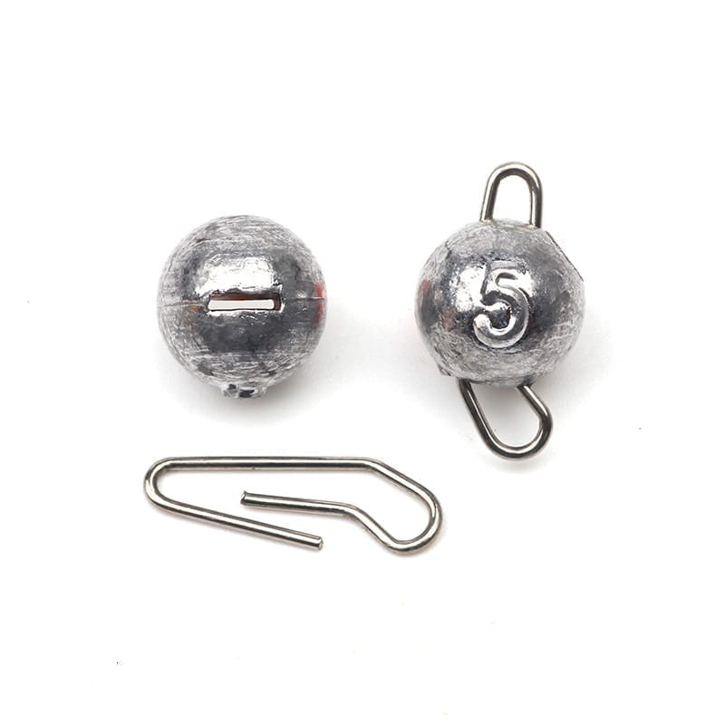 Rompin 5pcs fishing lead sinker weight, 3g-28g hook connector quick release
