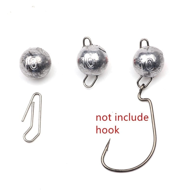 Rompin 5pcs fishing lead sinker weight, 3g-28g hook connector quick release