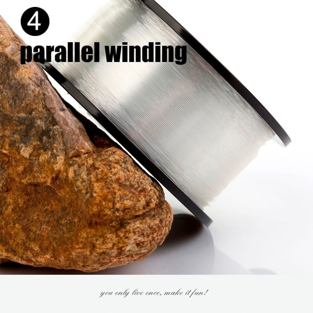 200m fluorocarbon coating fishing line, white brown sinking, high abrasion resistance, stretchable