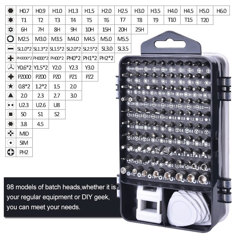 115 in 1 screwdriver set of screw driver, bit set