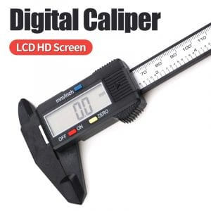 Electronic Digital Caliper, Carbon Fibre Vernier, Calipers Plastic Gauge LCD Micrometer 150mm/6In