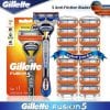 Gillette fusion 5 shaving machine, safety razor holder, face shaver, with replacebale blades