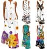 Summer new sexy women dresses, printed v-neck pocket long and big swing skirt