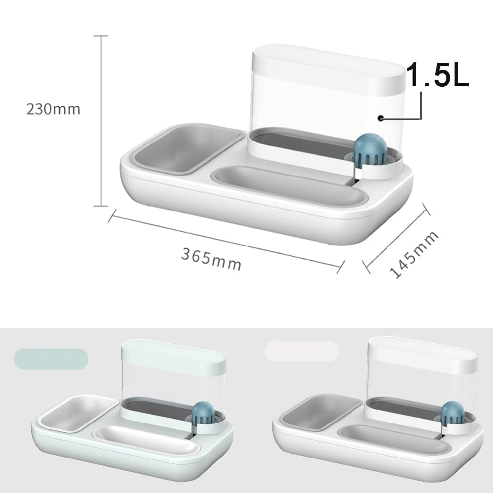 4 style bowl for cats, feeder bowls kitten automatic drinking fountain 1.5l capacity