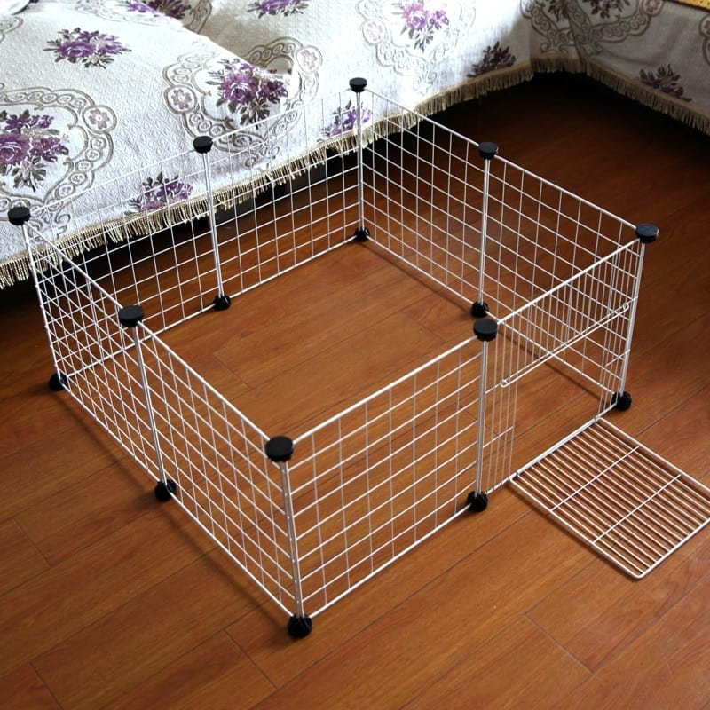 Foldable pet playpen iron fence puppy kennel house, exercise training