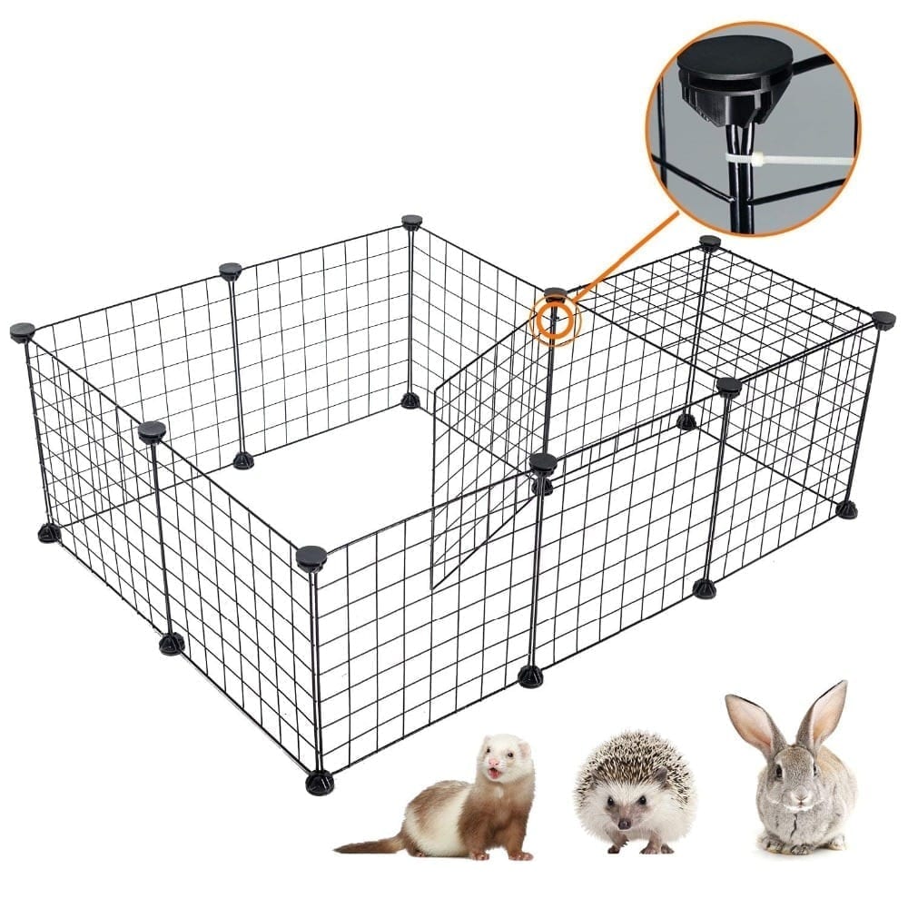 Foldable pet playpen iron fence puppy kennel house, exercise training