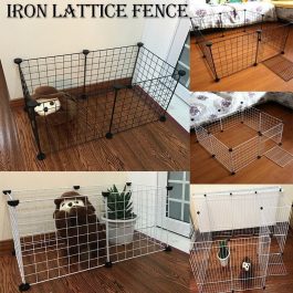 Foldable Pet Playpen Iron Fence Puppy Kennel House, Exercise Training