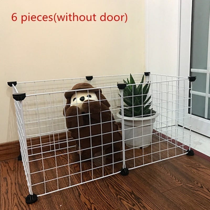 Foldable pet playpen iron fence puppy kennel house, exercise training