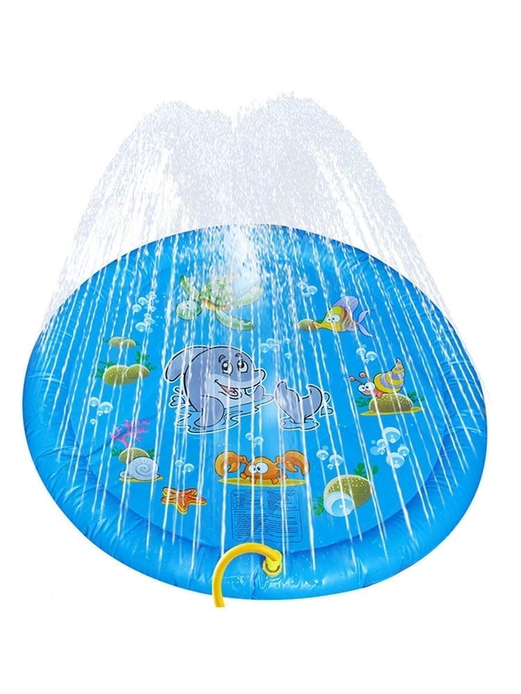 Sprinkler pad, thickened wading pool, splash play mat for dogs kids summer outdoor water toy