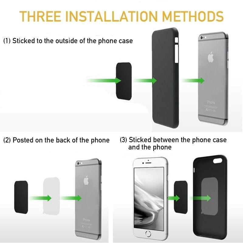 Magnetic metal plate for car phone holder, sticker mount mobile phone magnet